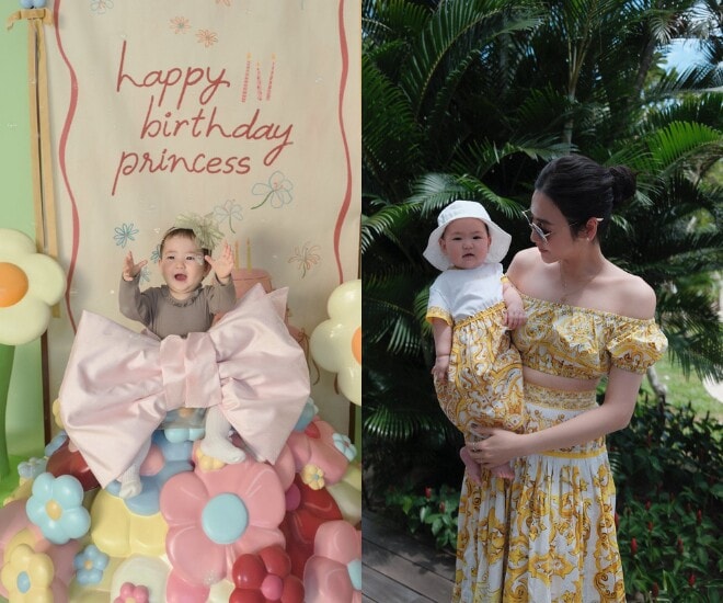 Á hậu Tú Anh mừng thôi nôi con thứ 2.