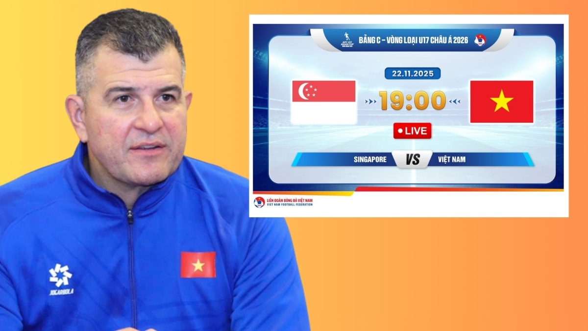 Link xem trực tiếp U17 Việt Nam vs U17 Singapore 19h hôm nay 22/11/2025