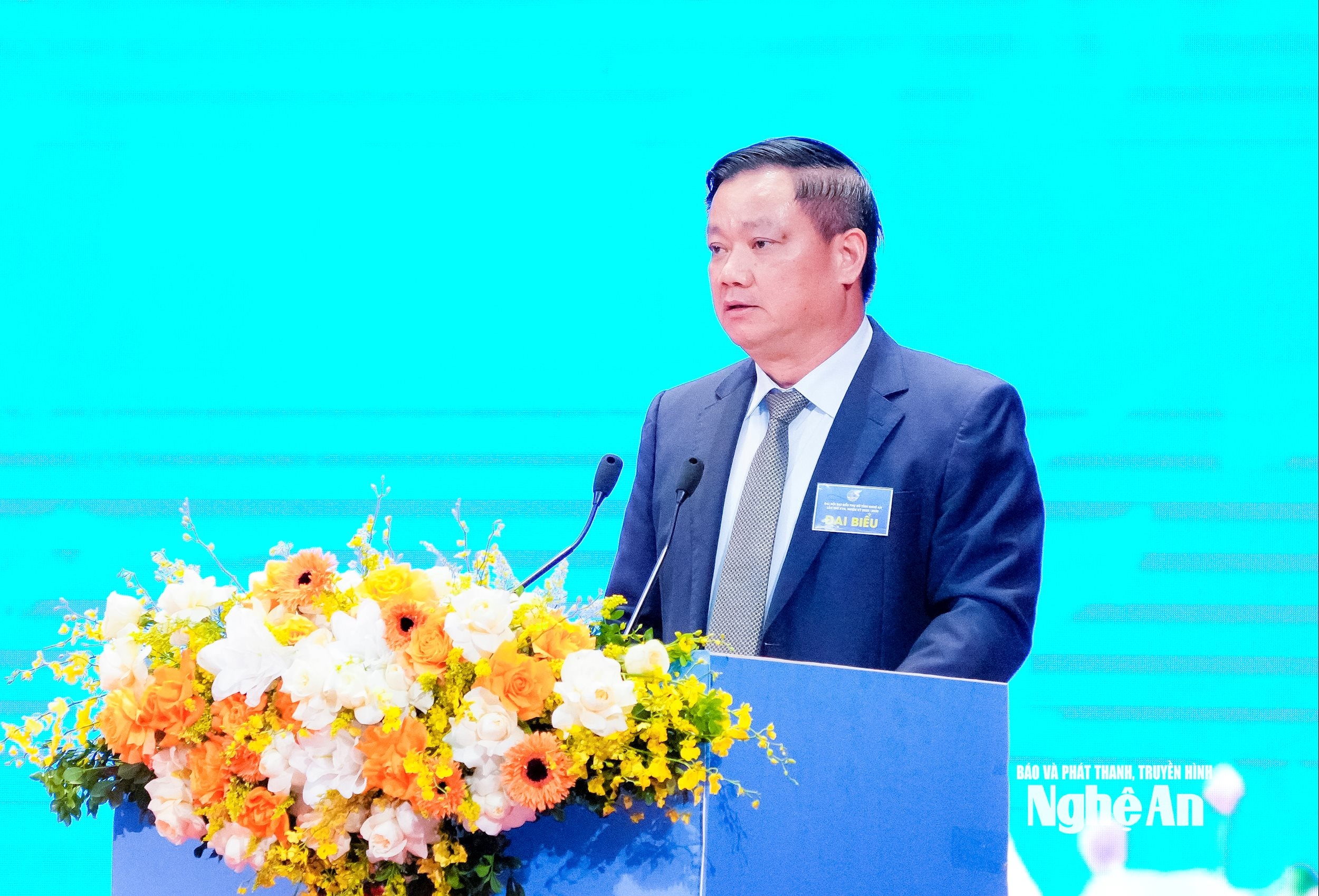 Bí thư Tỉnh uỷ Nguyễn Khắc Thận phát biểu chỉ đạo Đại hội. Ảnh: Phạm Bằng