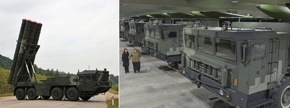 (Trái) KN-25; (Phải) KN-23 - Ảnh Wikipedia KCNA