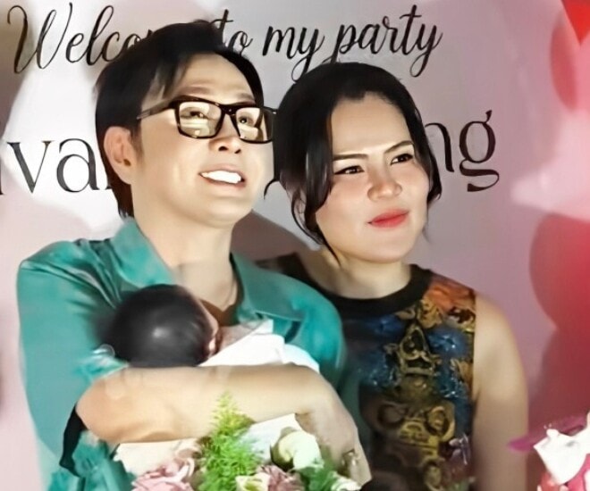 Phương Lê - Vũ Luân tổ chức đầy tháng cho con gái.