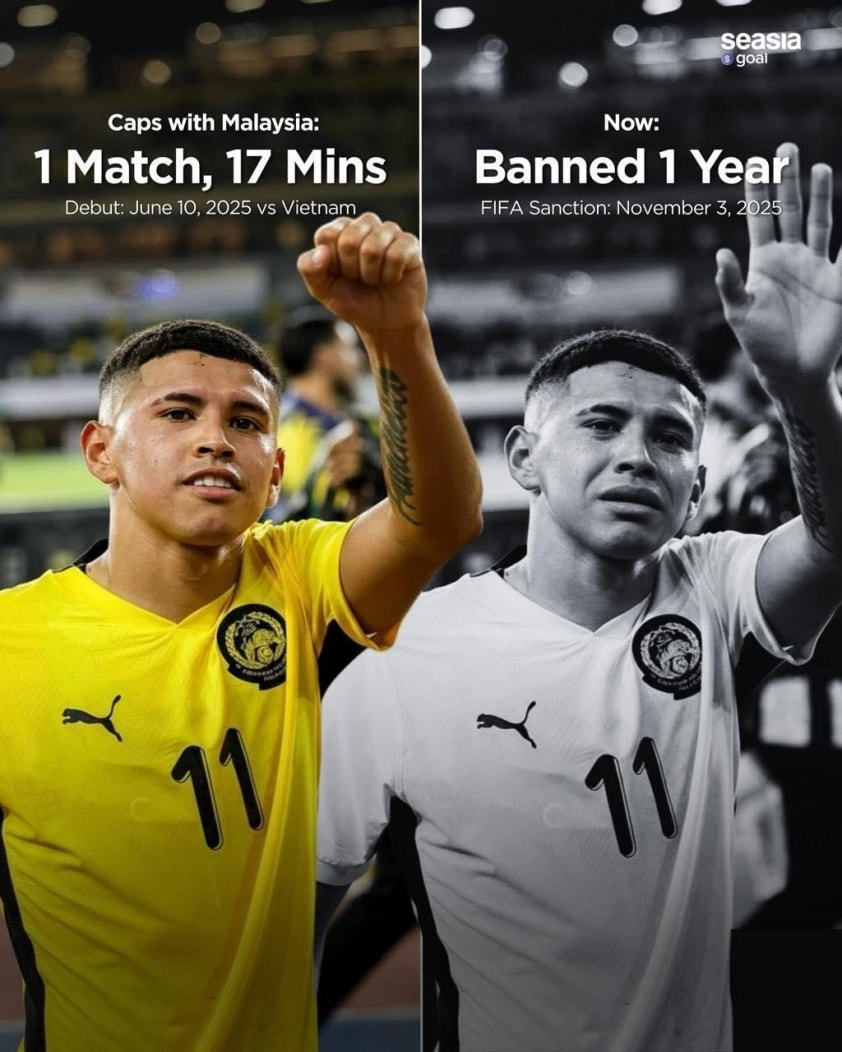 Cầu thủ nhập tịch Malaysia nhận trái đắng 750816