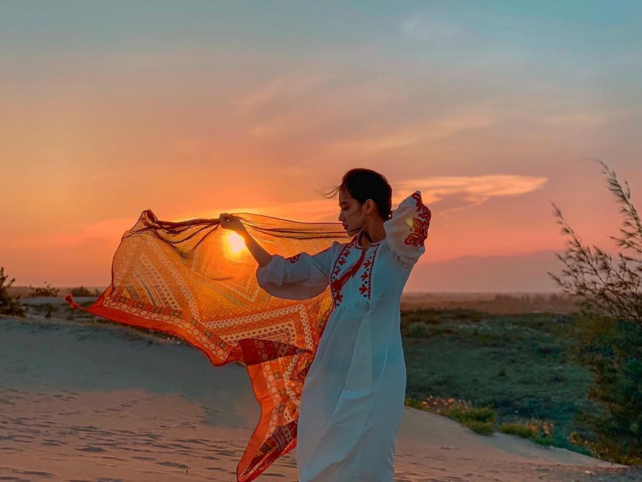 Hoàng hôn tại đồi cát Nam Cương