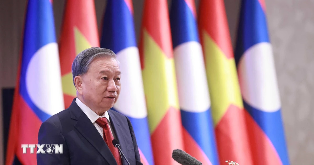 Tổng Bí thư Tô Lâm phát biểu. (Ảnh: Thống Nhất/ TTXVN)