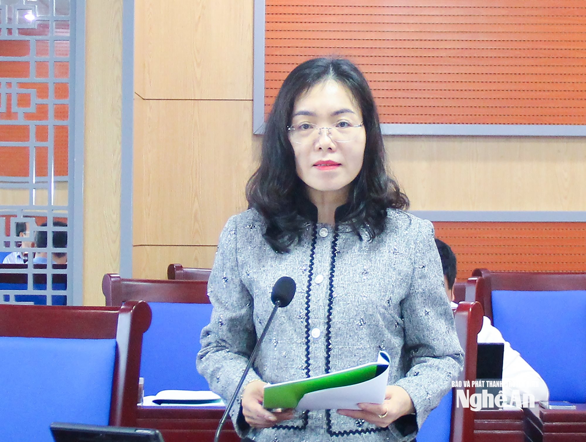 Phó Chánh Văn phòng Đoàn đại biểu Quốc hội và HĐND tỉnh tham gia ý kiến thẩm tra về dự thảo nghị quyết tư vấn