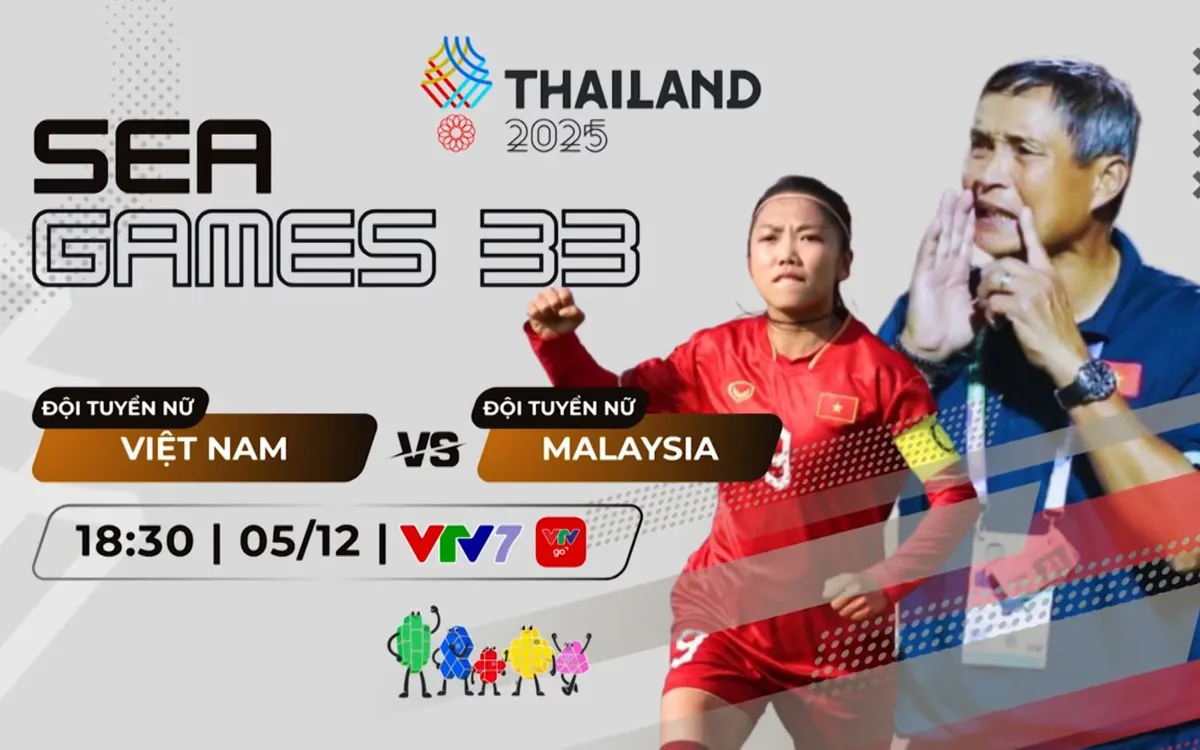 VTV7, FPT Play trực tiếp ĐT nữ Việt Nam vs Malaysia 18h30 hôm nay 5/12/2025