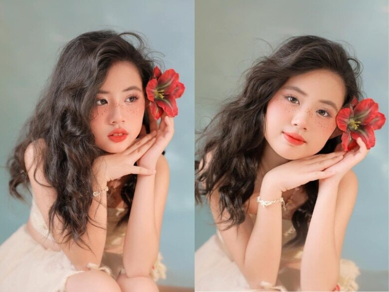 Lên 11 tuổi, bé Grammy ngày càng trổ nét xinh xắn.