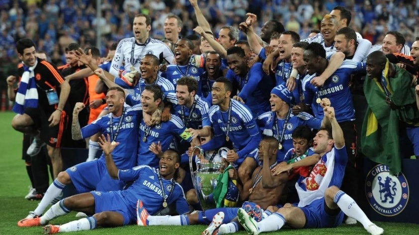 Chelsea sau đó lên ngôi vô địch tại Champions League. (Ảnh: Goal)