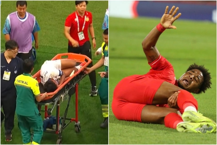 Bị gãy chân giống Xuân Son, đội trưởng U22 Lào vẫn bị nhận thẻ đỏ 755076