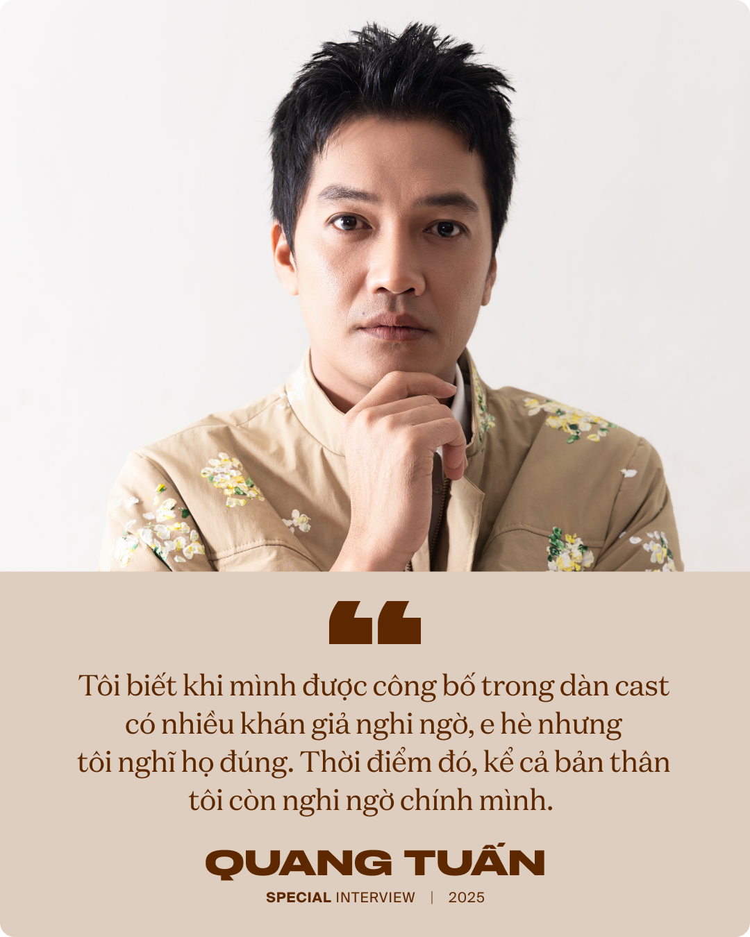 Diễn viên Quang Tuấn chia sẻ về những khó khăn ban đầu khi tham gia show thực tế.