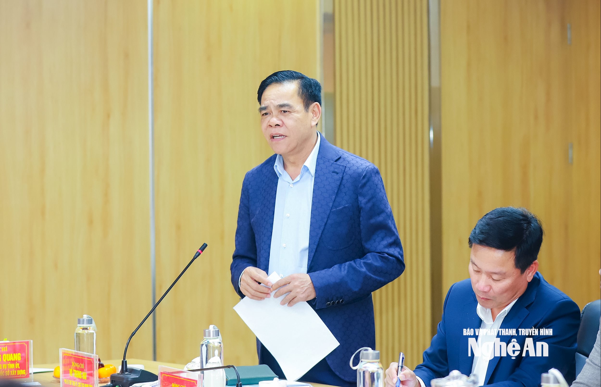 Đồng chí Võ Trọng Hải - Phó Bí thư Tỉnh ủy, Chủ tịch UBND tỉnh phát biểu chỉ đạo tại hội nghị. Ảnh: Thành Duy