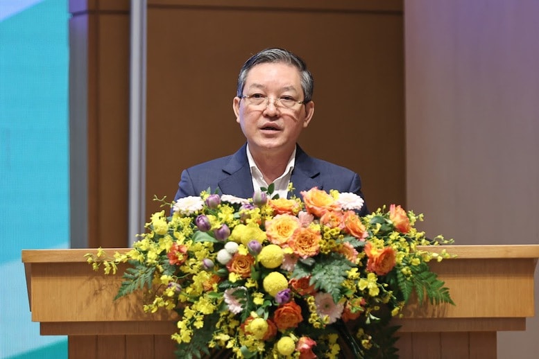 ألقى رئيس اللجنة المركزية لرابطة المزارعين الفيتناميين، لونغ كوك دوان، الكلمة الافتتاحية في المؤتمر - الصورة: VGP: نهات باك