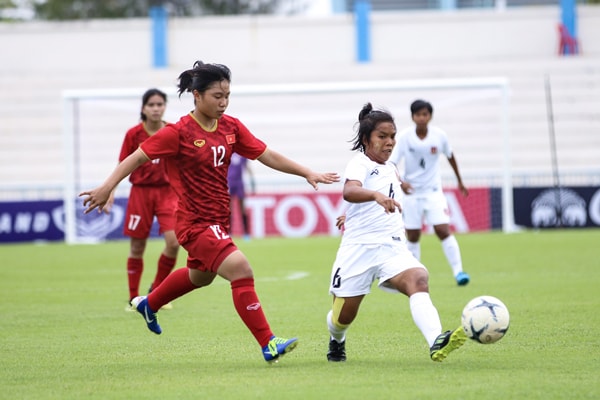 VFF - Thắng Myanmar 2-1, Việt Nam giành vé vào bán kết giải U15 nữ Đông Nam Á 2019