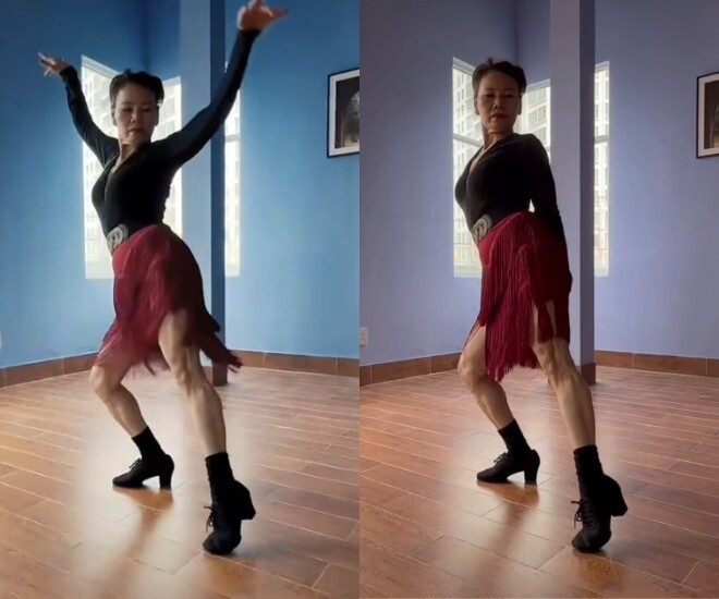 Mẹ ruột Hồ Ngọc Hà khoe vũ đạo quyến rũ ở tuổi U70.