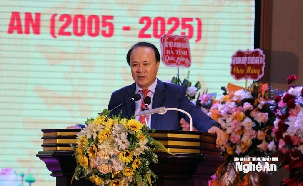 O camarada Nguyen Nam Dinh, vice-presidente permanente do Conselho Popular Provincial, discursa. Foto: Nguyen Hai