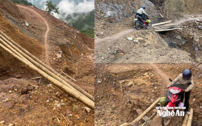 Đường đến với lớp học ở Piêng Vai. Ảnh: Hoài Thu