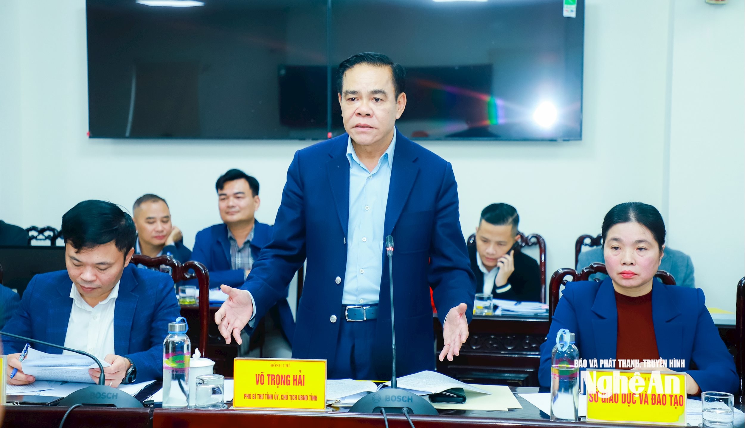 Phó Bí thư Tỉnh ủy, Chủ tịch UBND tỉnh Võ Trọng Hải phát biểu kết luận. Ảnh: Thành Duy