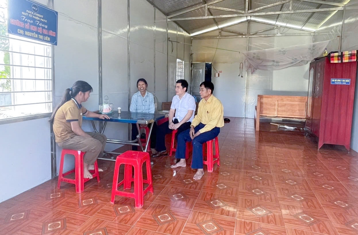  Ngôi nhà lắp ghép của mẹ con chị Nguyễn Thị Liên, ở xóm 4, xã Thanh Hương (Thanh Chương) đưa vào sử dụng vào cuối tháng 12:2023. Ảnh- Mai Hoa