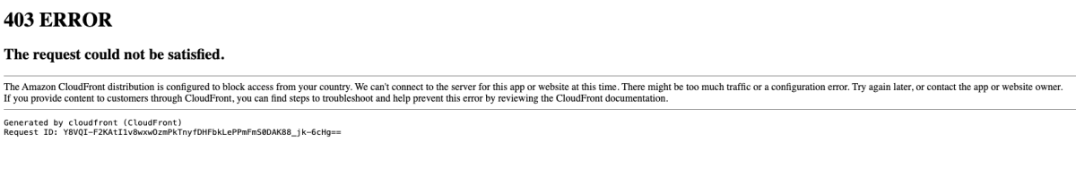 Thông báo lỗi 403 Forbidden khi người dùng tại Việt Nam truy cập SoundCloud.