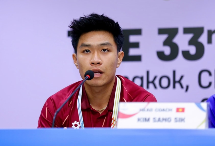 Phạm Lý Đức phát biểu trước chung kết U22 Việt Nam gặp U22 Thái Lan