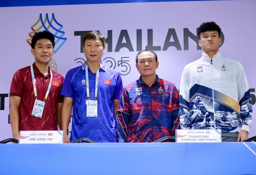Họp báo trước chung kết bóng đá nam SEA Games 33 giữa U22 Việt Nam và U22 Thái Lan