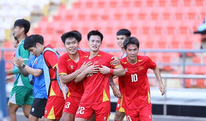 U22 Việt Nam là một trong 3 đội tuyển bóng đá Việt Nam góp mặt ở chung kết SEA Games 33 - Ảnh- Đức Cường
