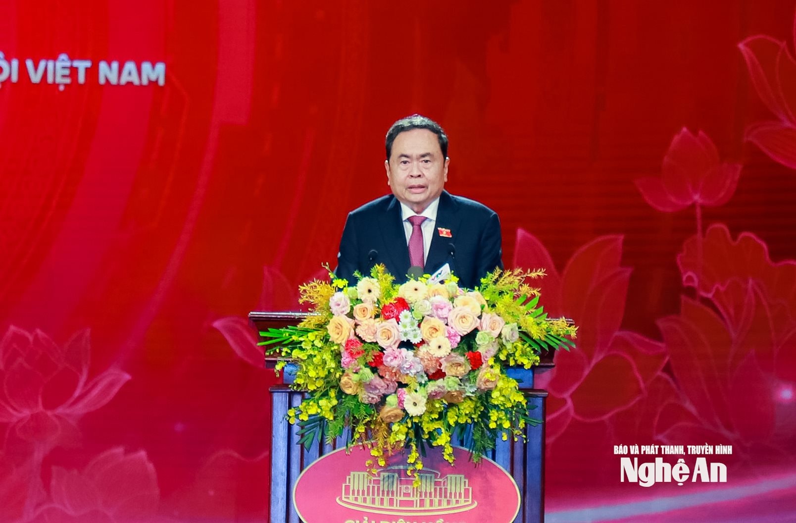 Đồng chí Trần Thanh Mẫn - Ủy viên Bộ Chính trị, Chủ tịch Quốc hội phát biểu tại Lễ trao giải. Ảnh: Thành Duy