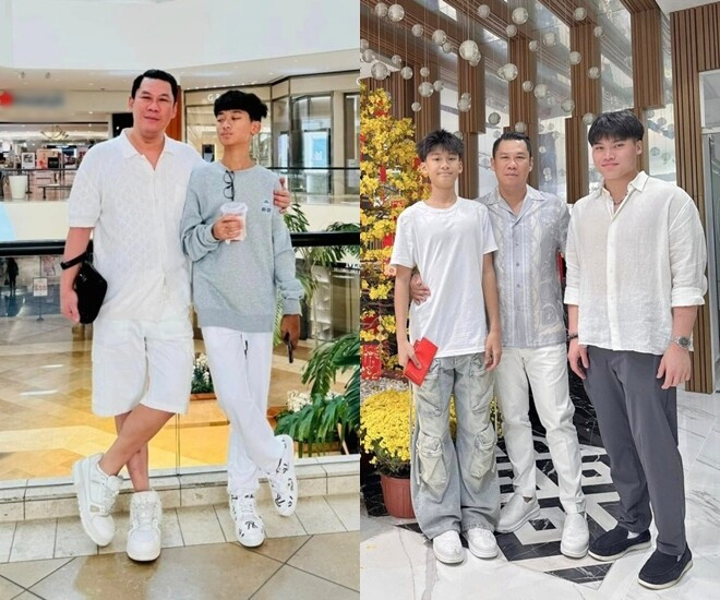 Kỳ Anh cũng dành nhiều thời gian ở bên bố, thường gặp gỡ anh trai.