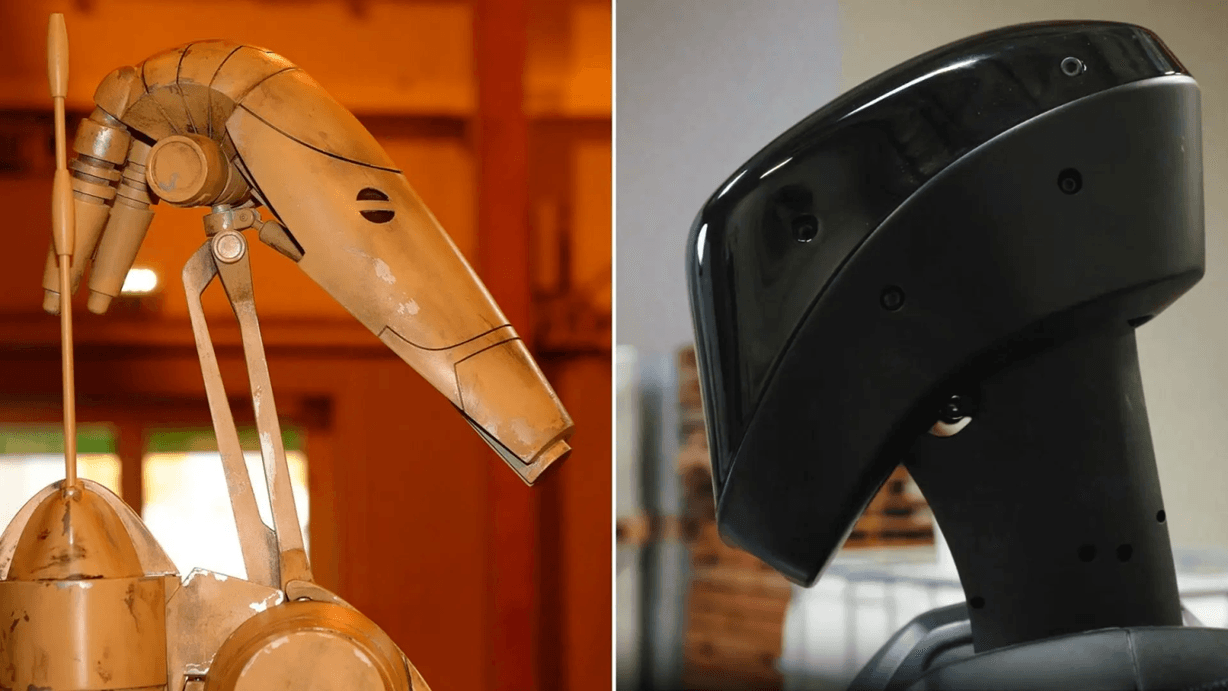 robot hình người Phantom MK-1 trong thiết kế giống battle droid