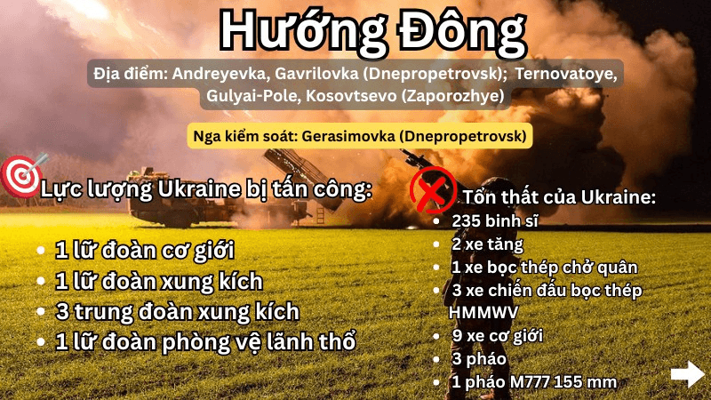 Máy bay không người lái Nga tấn công mục tiêu trên chiến trường.