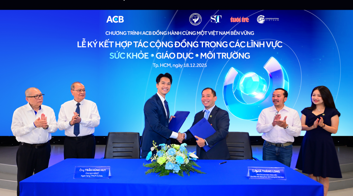 Lễ ký kết giữa ACB và Quỹ bảo tồn động thực vật hoang dã Việt Nam