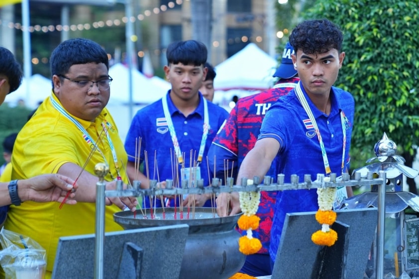 U22 Thái Lan rất quyết tâm cho trận chung kết SEA Games 33. (Ảnh: FA Thailand)