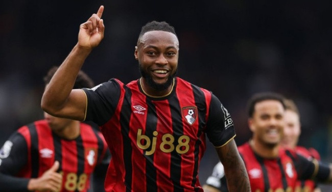 Antoine Semenyo trong màu áo câu lạc bộ Bournemouth.