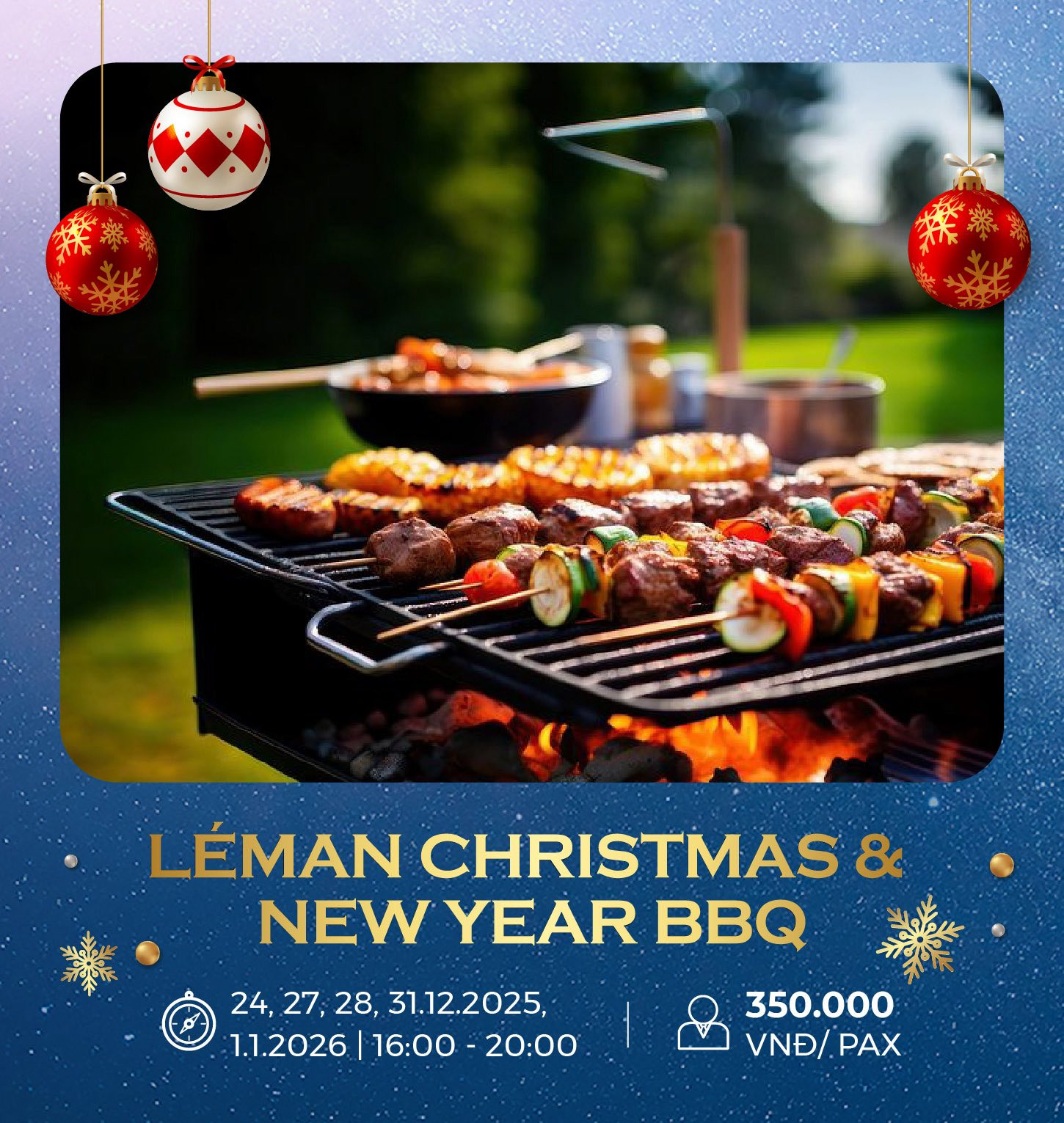 Tiệc BBQ tại khu Terrace Vinpearl Golf Léman