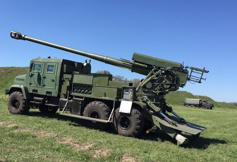 Pháo tự hành Bogdana được Ukraine sử dụng trên chiến trường.