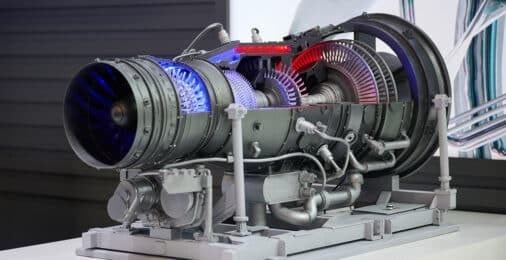 Mô hình động cơ AL-41ST-25 trưng bày tại triển lãm công nghiệp