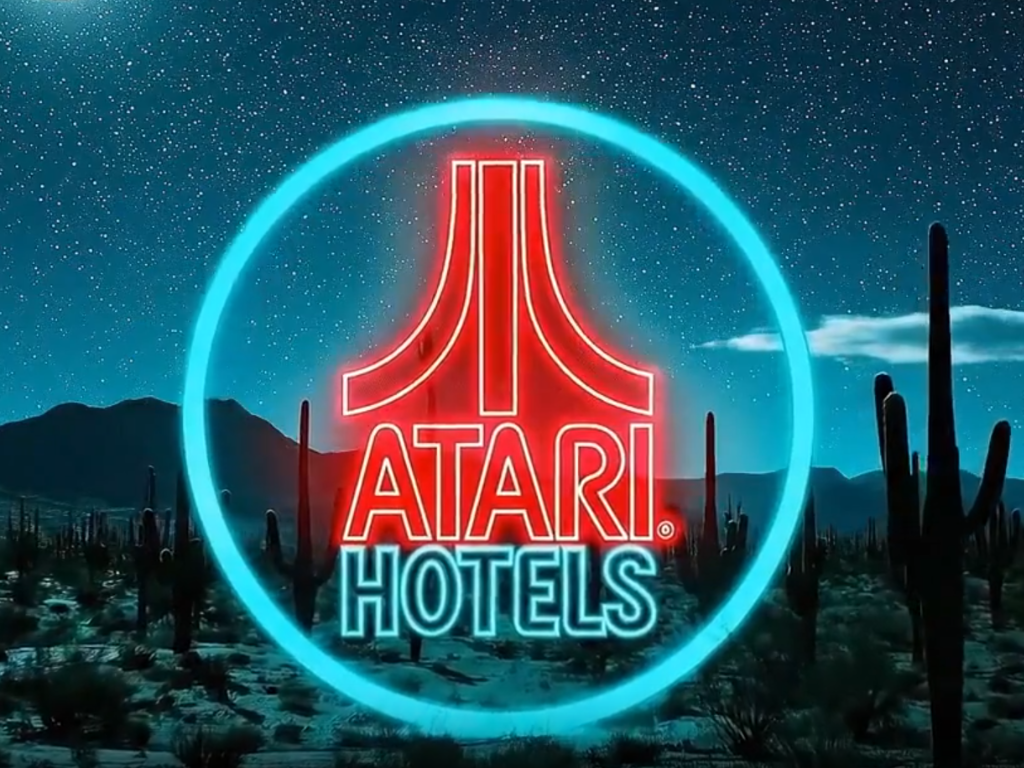 Ảnh chụp màn hình logo của Atari Hotels