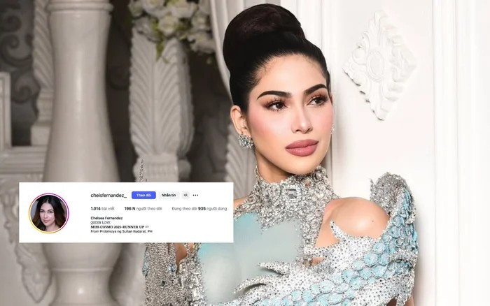 Á hậu Miss Cosmo đã cập nhật danh hiệu trên tiểu sử trang cá nhân của mình.