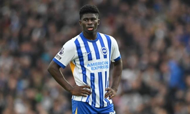 Tiền vệ Carlos Baleba của Brighton đang là mục tiêu của Man United.