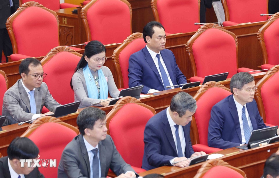 Các đại biểu tham dự Hội nghị lần thứ 15 Ban Chấp hành Trung ương Đảng khóa XIII. (Ảnh: Phương Hoa/TTXVN)