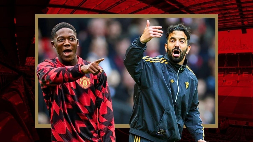 Kobbie Mainoo trong màu áo Manchester United