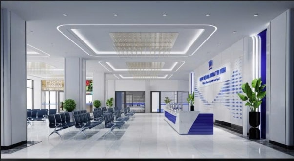 Khu vực sảnh Bệnh viện, nơi tiếp đón bệnh nhân khang trang, hiện đại. Ảnh: Phối cảnh