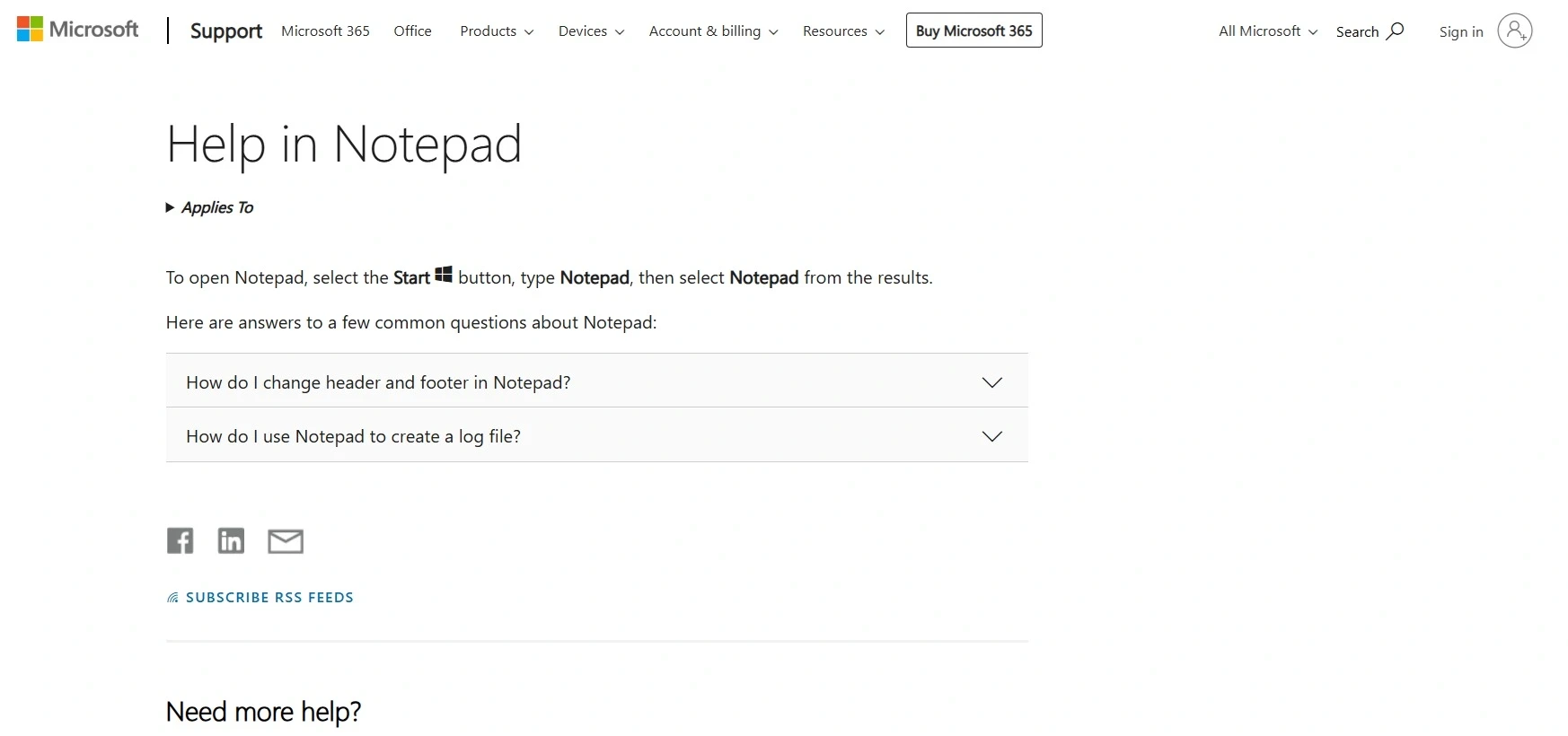 Giao diện trang web hỗ trợ chính thức của Microsoft