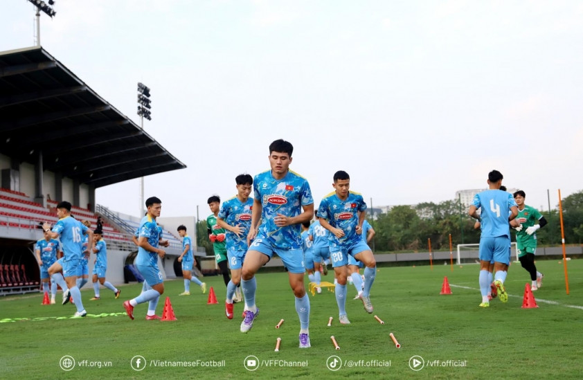 U23 Việt Nam tập luyện tích cực trước khi tập huấn tại Qatar