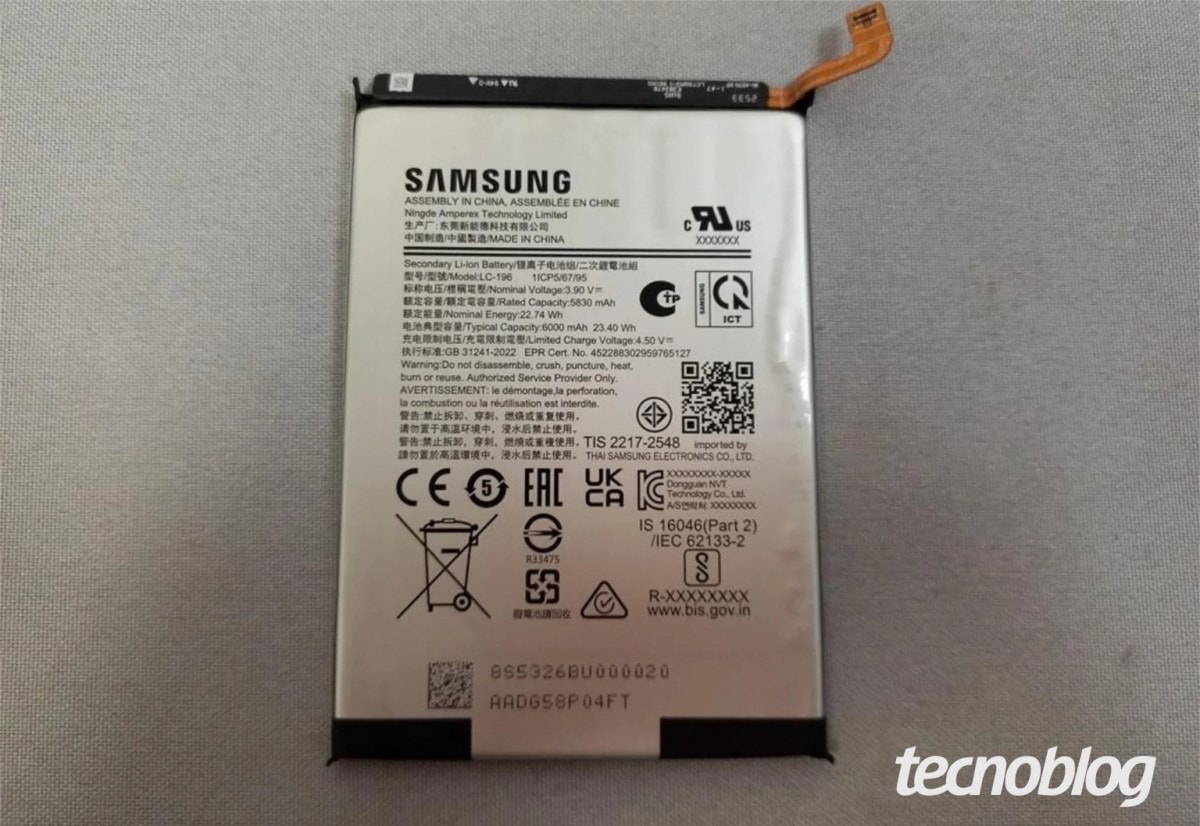 Chứng nhận viên pin của Galaxy A07 5G tại Brazil