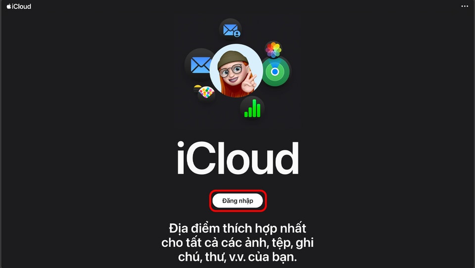 Đăng nhập iCloud trên trình duyệt