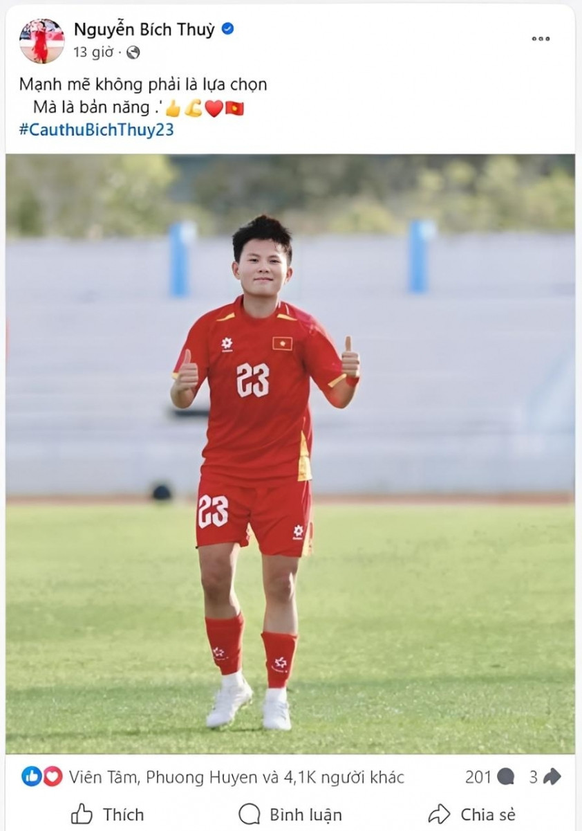 Bích Thùy chia sẻ thông điệp mới nhất trên trang cá nhân sau SEA Games 33