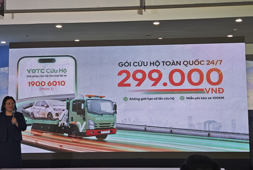 Dịch vụ cứu hộ VETC trên ứng dụng