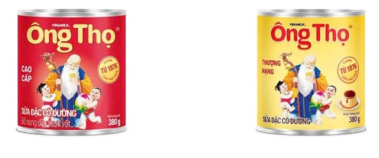 Phân biệt các loại sữa đặc Ông Thọ theo màu nhãn