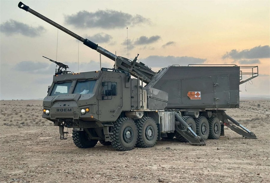 Pháo tự hành Sigma 155 Roem do Israel nghiên cứu chế tạo.